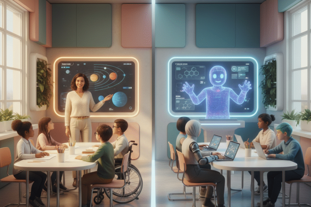 AI Tutors Versus Human Teachers